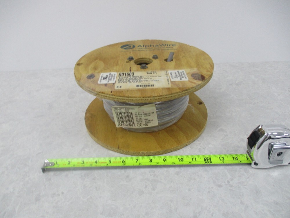 ALPHA WIRE 901603, 18 AWG, SLATE 100' WIRE, V0663