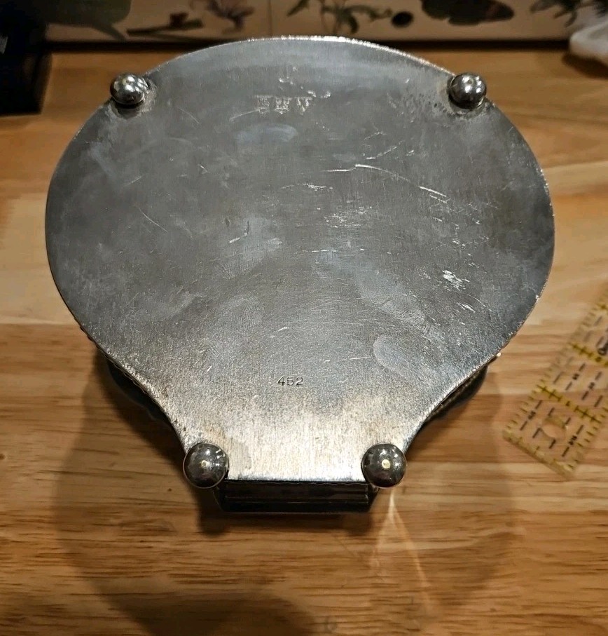 VTG Silverplate Clam Shell Hinged Box Friedman Silver Co Hallmarked Rare Coastal