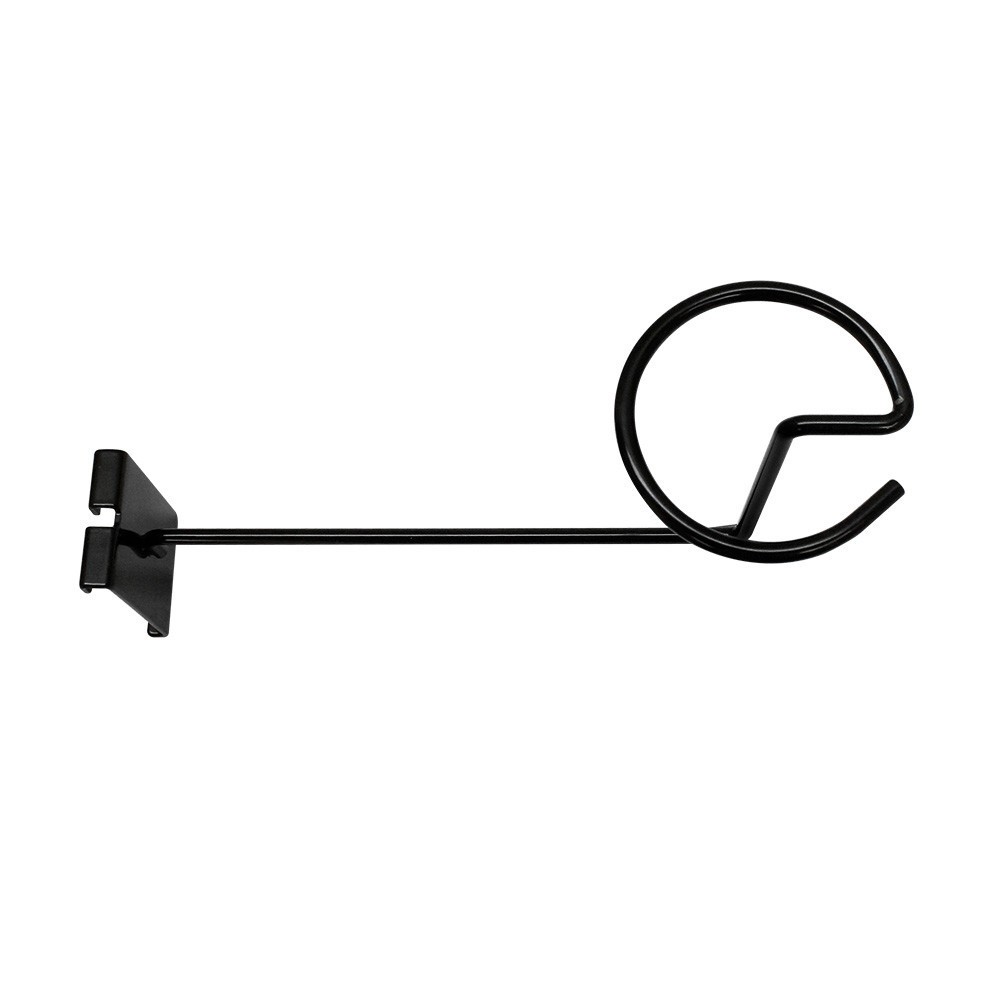 Gridwall Hat Display Hook Gloss Black Single Cap Holder for Retail Display Panel