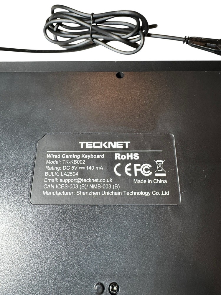 TECKNET TK-KB002 Wired Gaming keyboard