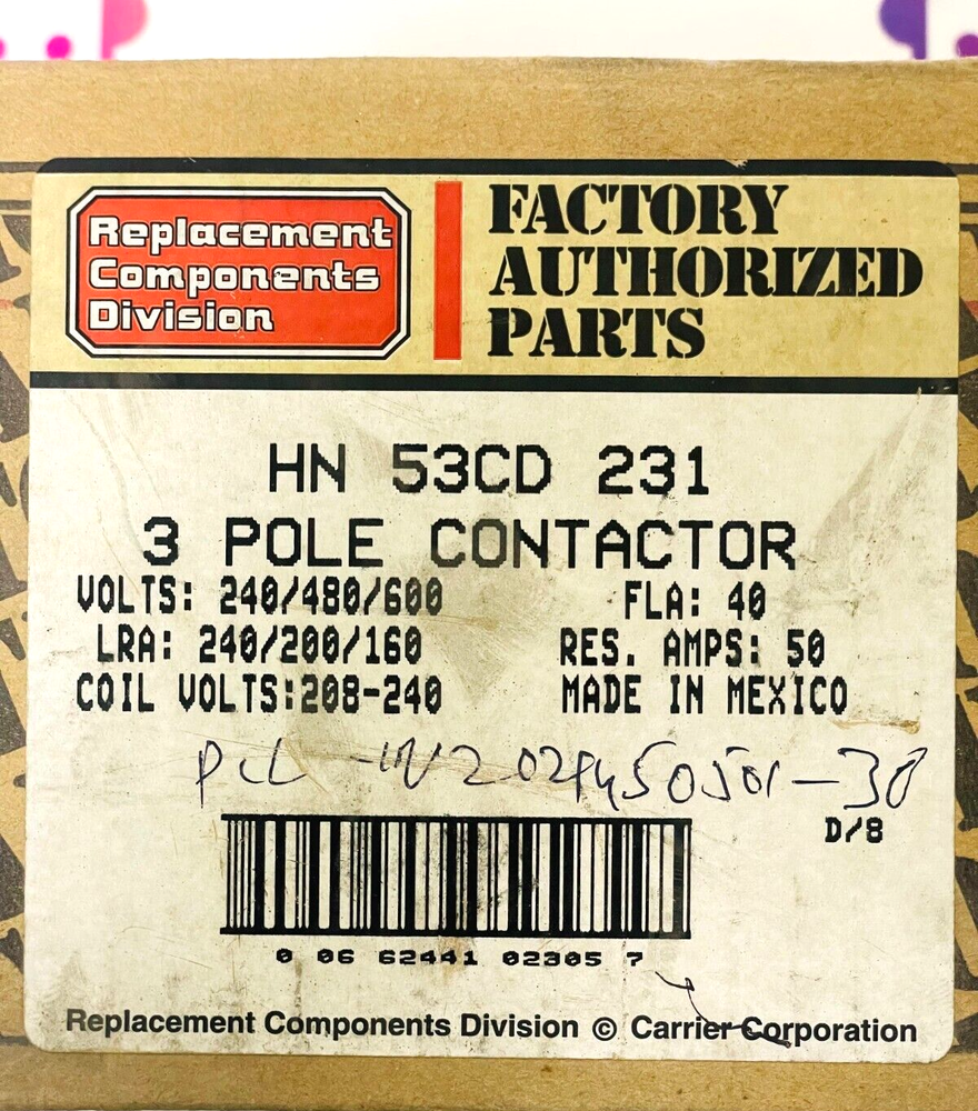 CARRIER HN53CD231 Contactor