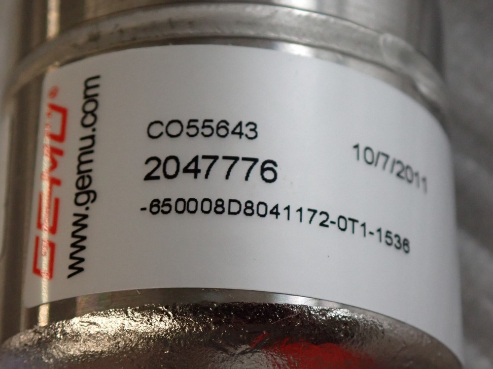 2047776 GEMU PNEUMATICALLY CONTROLLED SANITARY DIAPHRAGM VALVE NEW