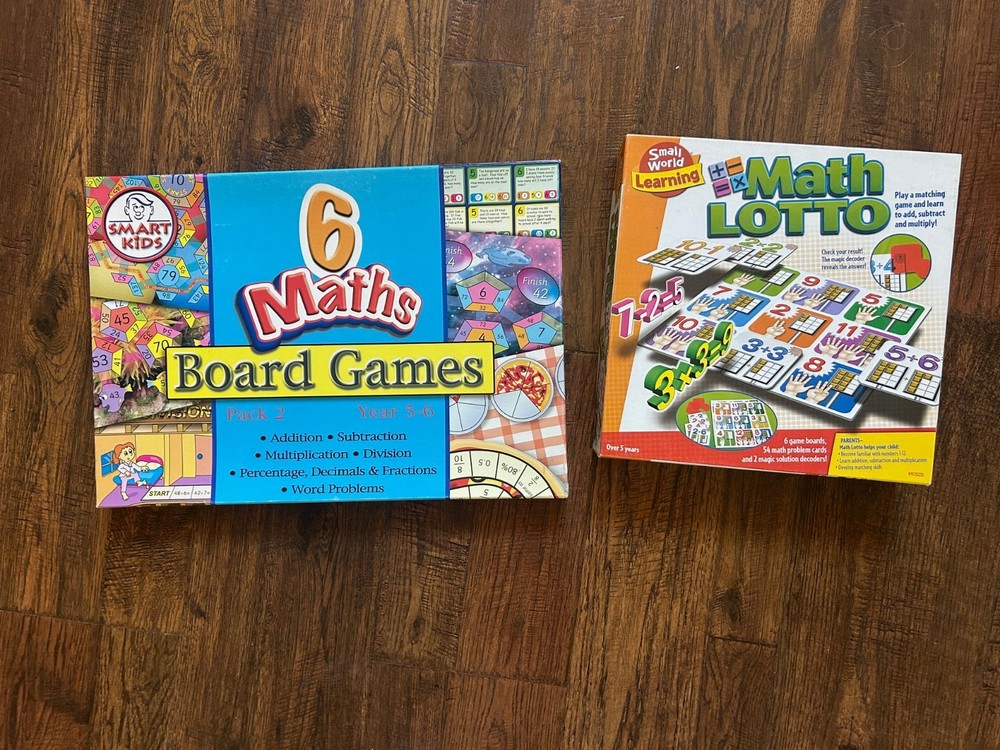 Math Games; Homeschool; Math Lotto; 6 Math Board Games