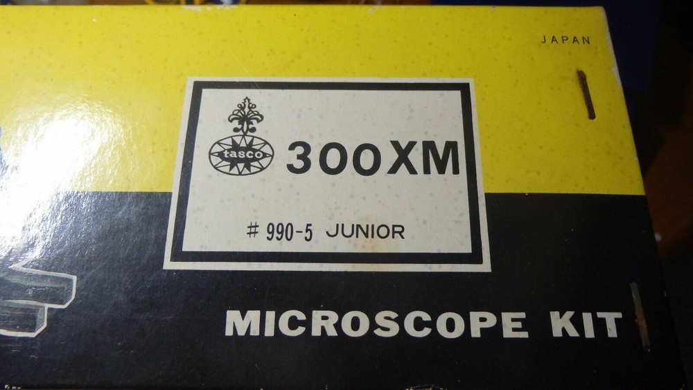 Vintage Tasco Microscope # 300XM #990-5 JUNIOR Microscope Kit