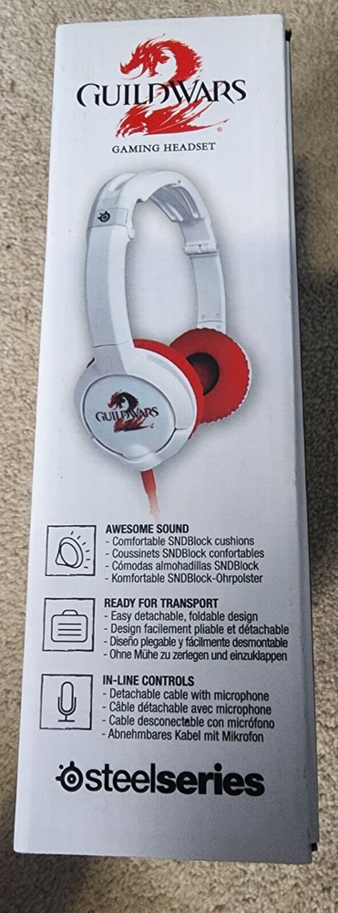 Guild Wars 2 SteelSeries Gaming Headset RARE NIB SEALED