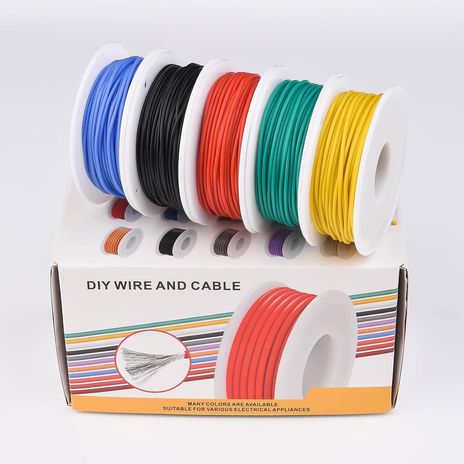 OD:0.8mm 30 AWG Stranded Electrical Wire 30 Gauge Tinned Copper Wires Flexible