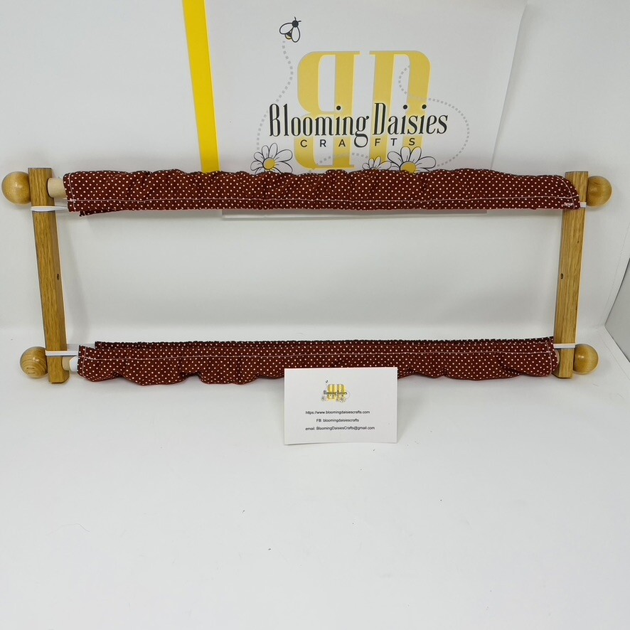 Coffee Cups/Items w/Rust Lining Scroll Dust Cover Frame-Cross Stitch Needlecraft