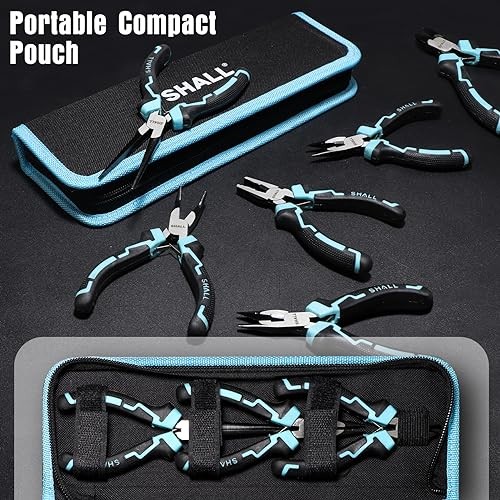 Mini Pliers Set, 6-Piece Small Pliers Tool Set Includes Needle Nose, Long mini