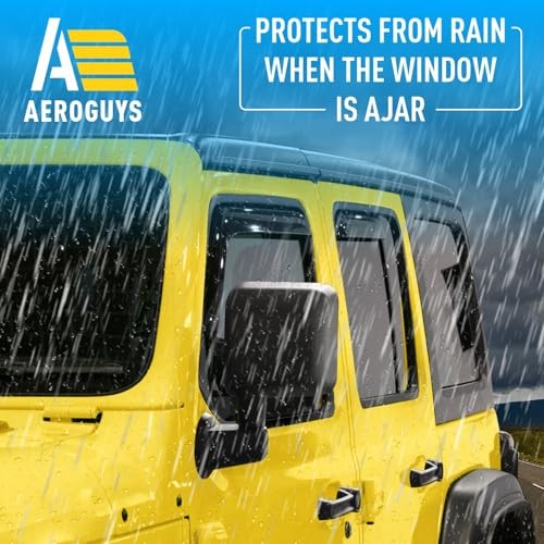 Extra Durable Window Deflectors in-Channel Window For Jeep Wrangler 07-18 JK