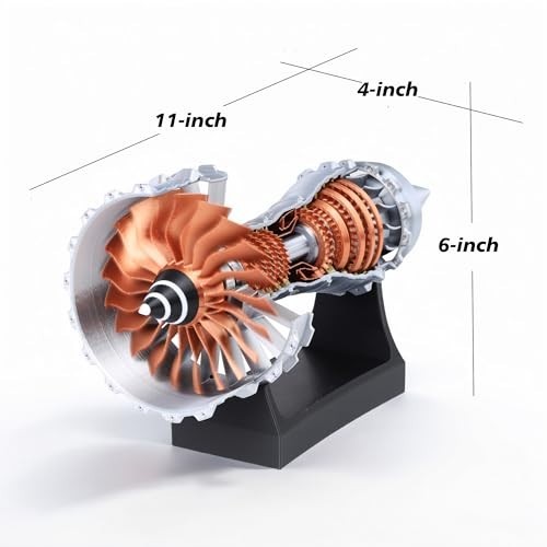 11-Inch Turbofan Engine Model Kit - Realistic 3D Printed Jet Engine Display Toy,