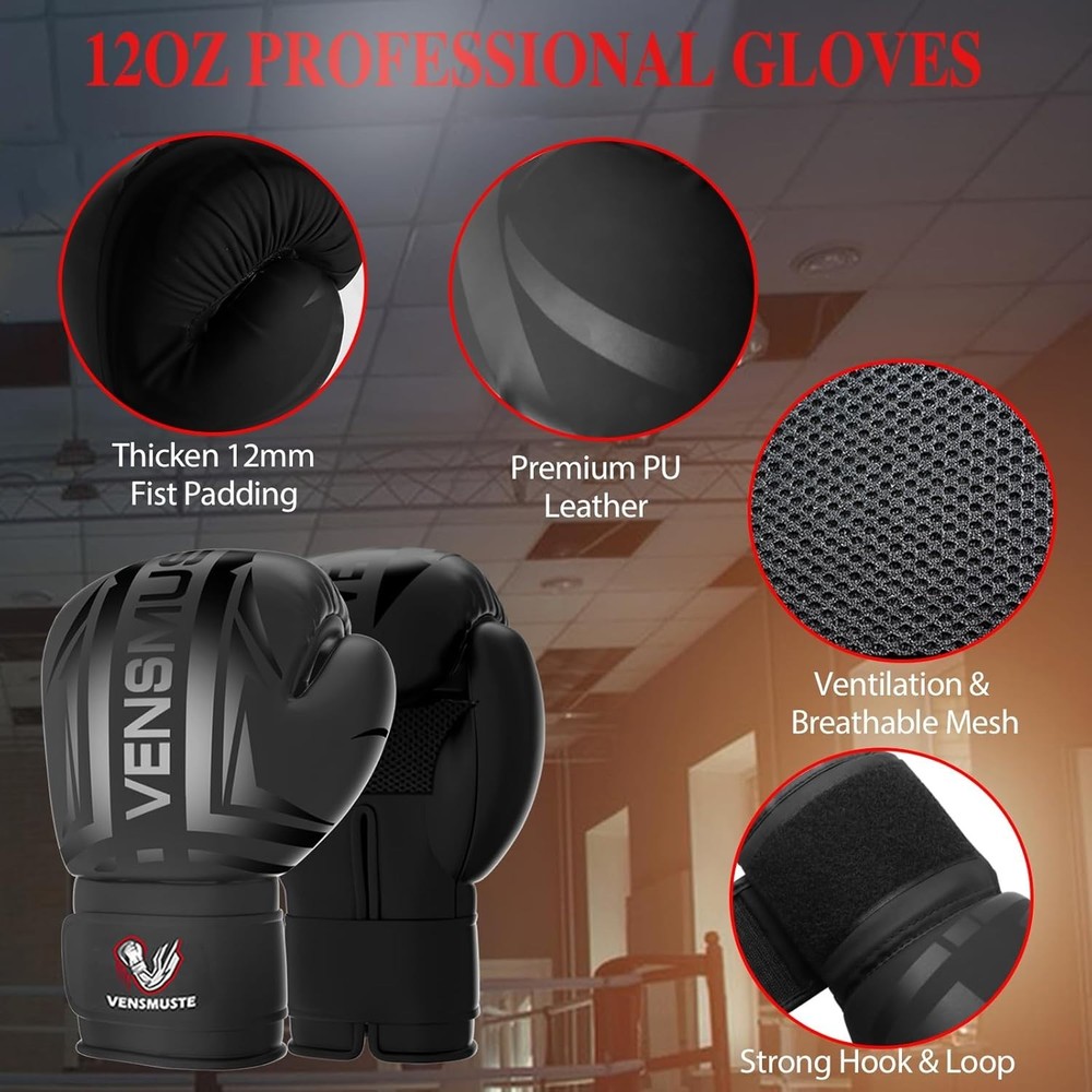 Professional 4FT Punching Bag Set - Includes 12OZ Gloves & Complete Training Kit