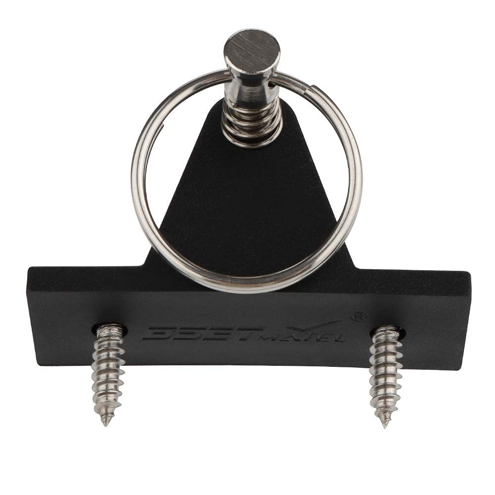 4 Pack Marine Grade Nylon Bimini Top 90°Plastic Deck Hinge with Pin & Ring