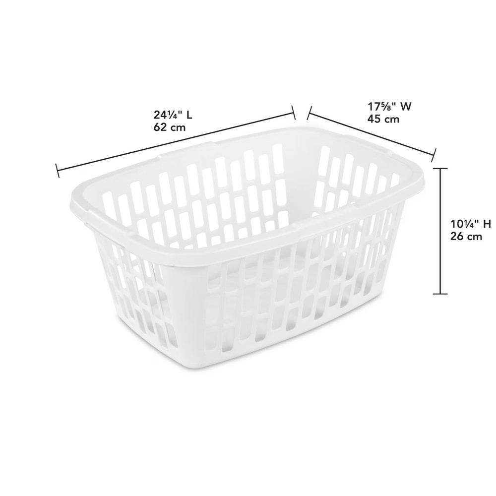 Mainstays Small 1.5 Bushel Rectangular Laundry Basket, Ideal for Basic Laundry N