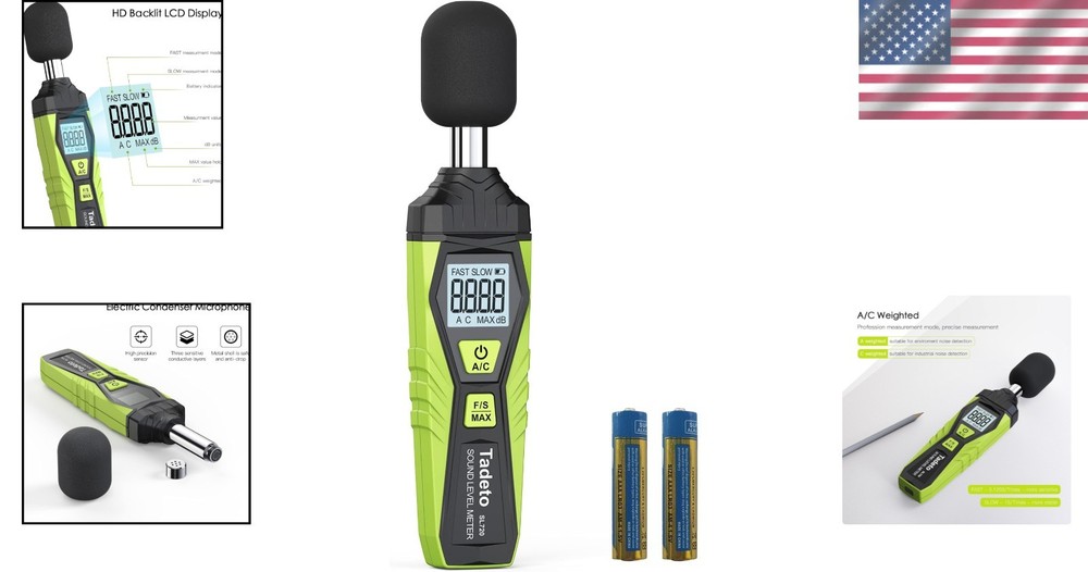 Portable Sound Level Meter 30-130dB LCD Display