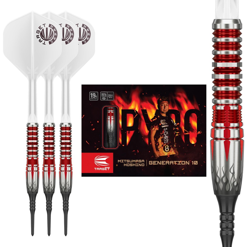 TARGET PYRO GEN-10 MAX 95%19G 2BA SOFT TIP DARTS