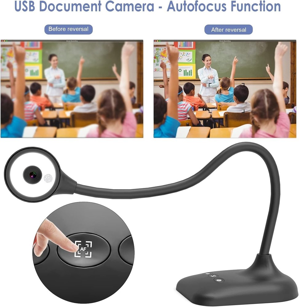 All-in-One USB Document Camera & Webcam with Auto Focus for Seamless Learning