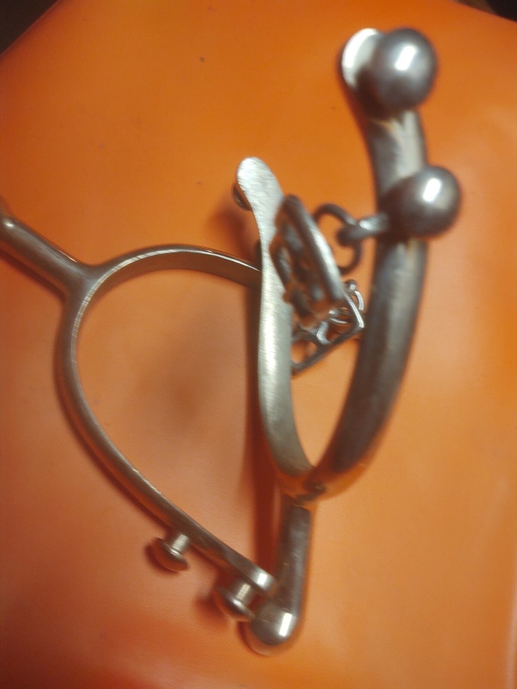 Rare Model 1914 experimental Double Button Cavalry Spurs,August Buermann,Unissue