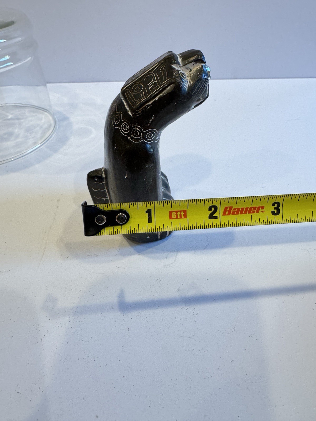 Hand Carved Stone Jaguar Statue Mythical Pre-Columbian Form Bolivian Chachapuma