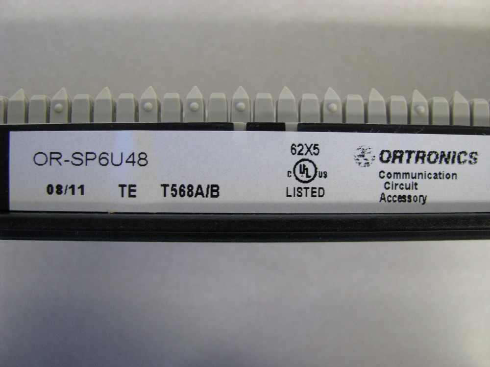 Ortronics TechChoice Cat6 48-Port Patch Panel OR-SP6U48 ~STSI