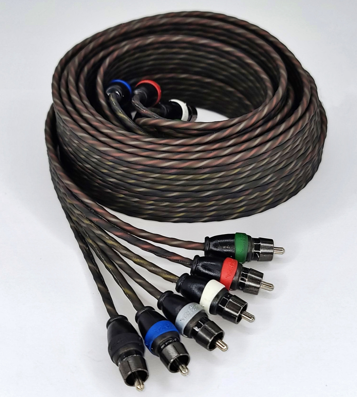 SKY HIGH CAR AUDIO 18ft 6 CHANNEL TWISTED RCA 18' OFC