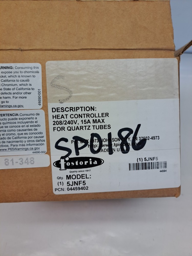 FOSTORIA VHC-15 Variable Heat Controller, 5JNF5 NEW *