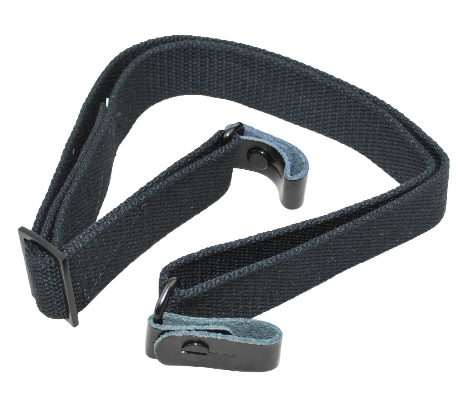 Black Model 47 SKS Two Point Sling with Leather Strip