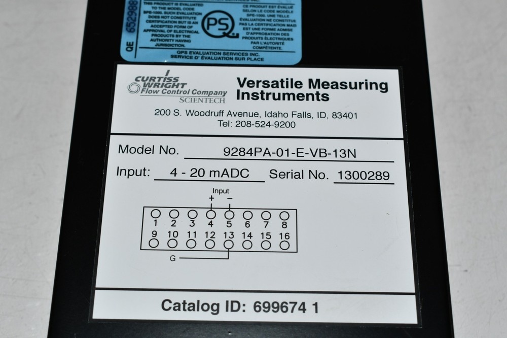 NEW VERSATILE MEASURING INSTRUMENTS 9284PA-01-E-VB-13N VERTICAL 0-2.5M/S Panel M