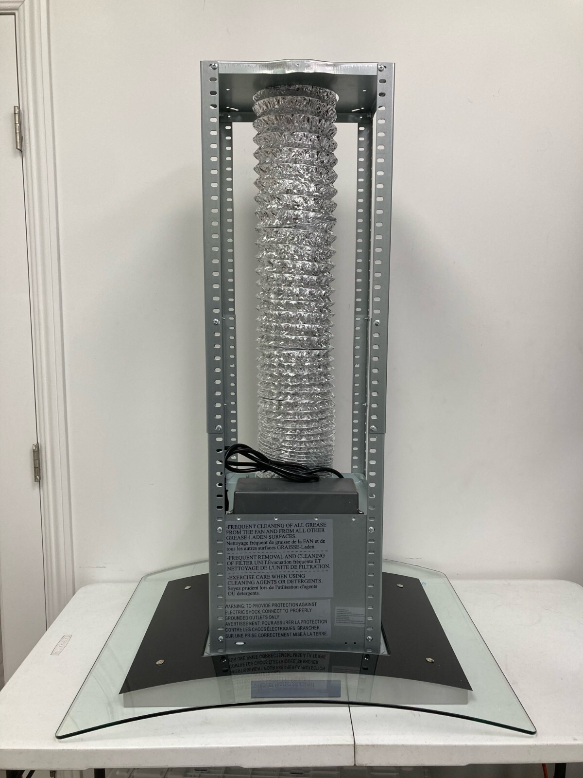 30 IN. ISLAND MOUNT RANGE HOOD (NO CHIMNEY OPEN BOX) STAINLESS STEEL GLASS VISOR