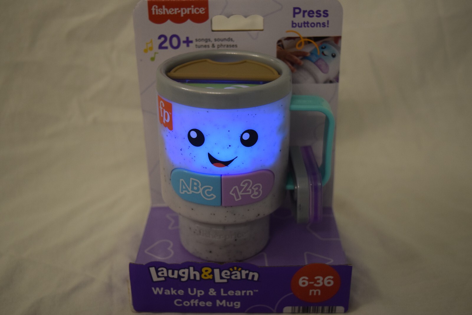 Fisher-Price Laugh & Learn Wake Coffee Mug Interactive Sounds 🔥 New !