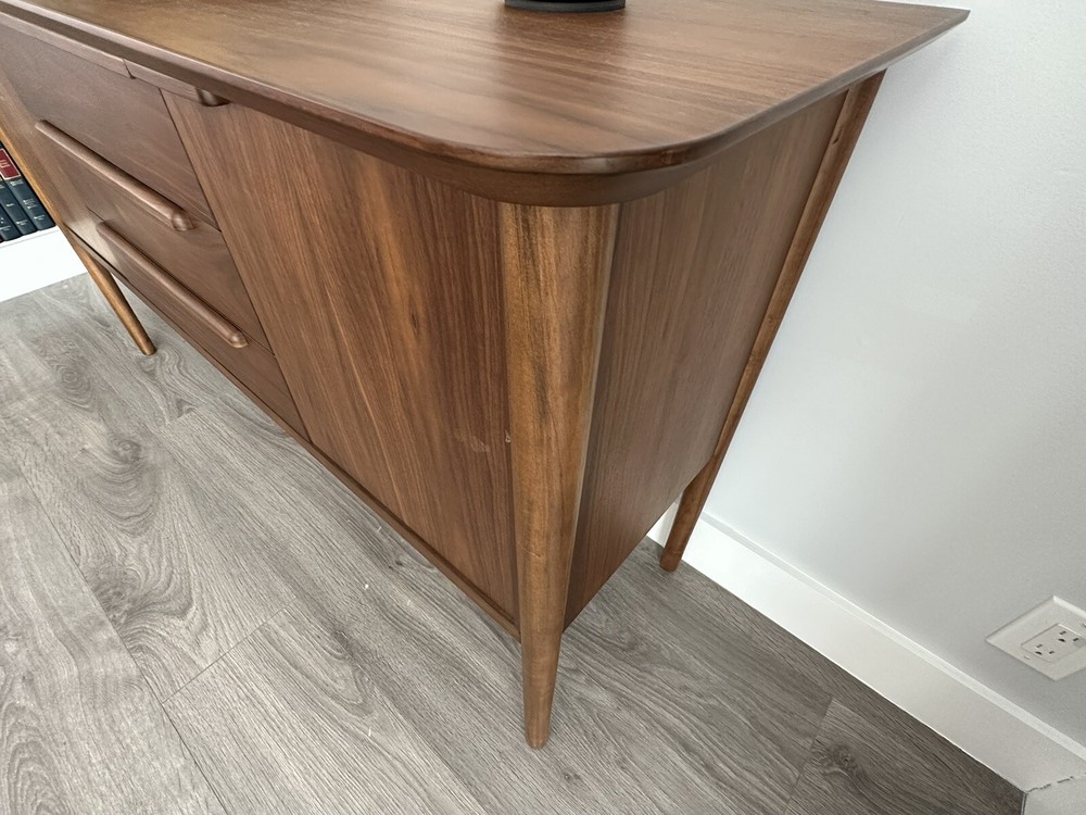 Crate & Barrel Tate Walnut Midcentury Sideboard/Buffet