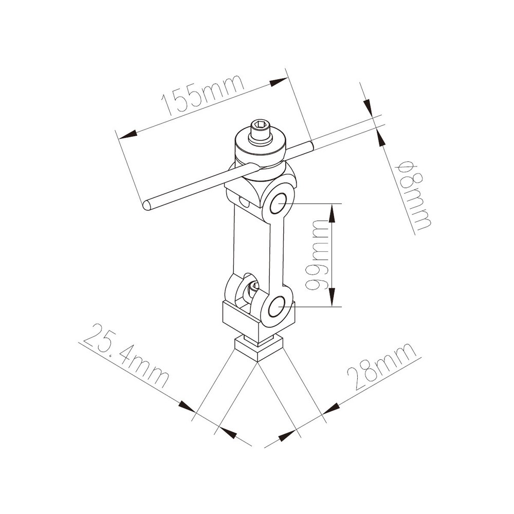 UNIVERSAL 5 AXIS WORK STOP WITH 5/8" T-NUT (3900-2117)