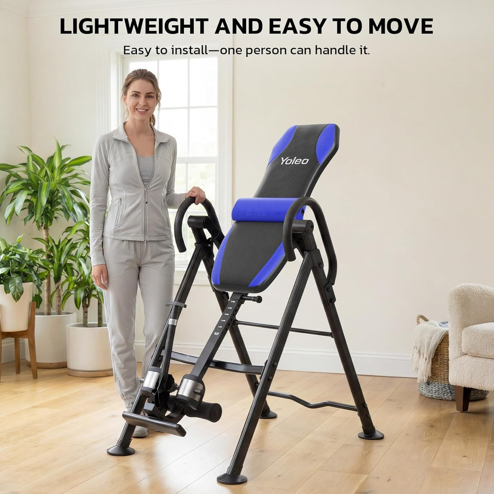 YOLEO Gravity Inversion Table for Back Pain Relief 2026 New Inversion Table W/Lu