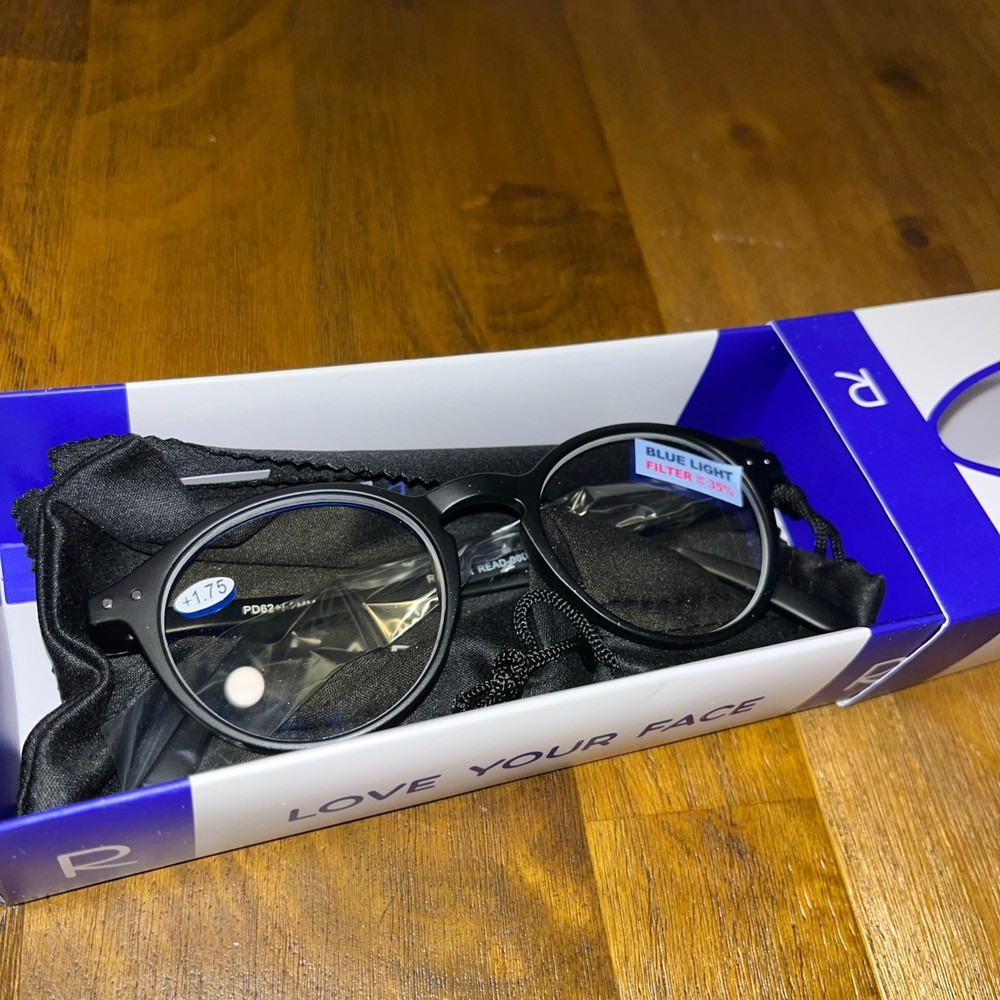 Readerest Reading Glasses blue light blocking 1.75 magnification new 3 pack