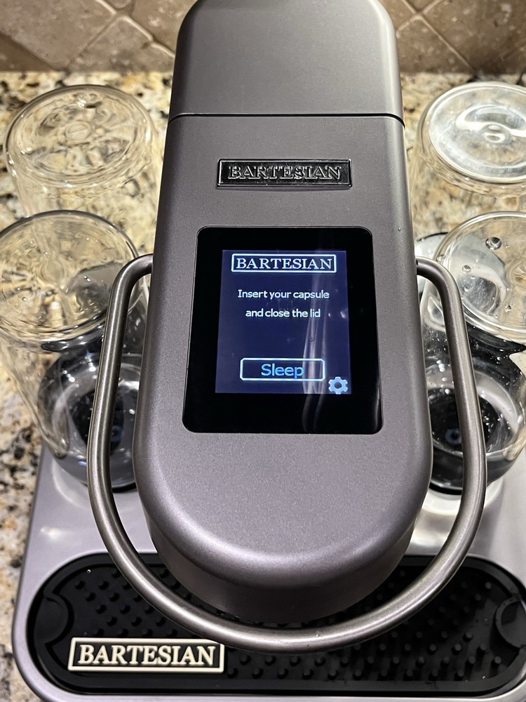 Bartesian 55300 Premium Cocktail Machine w/5 Canisters LCD Screen Gray