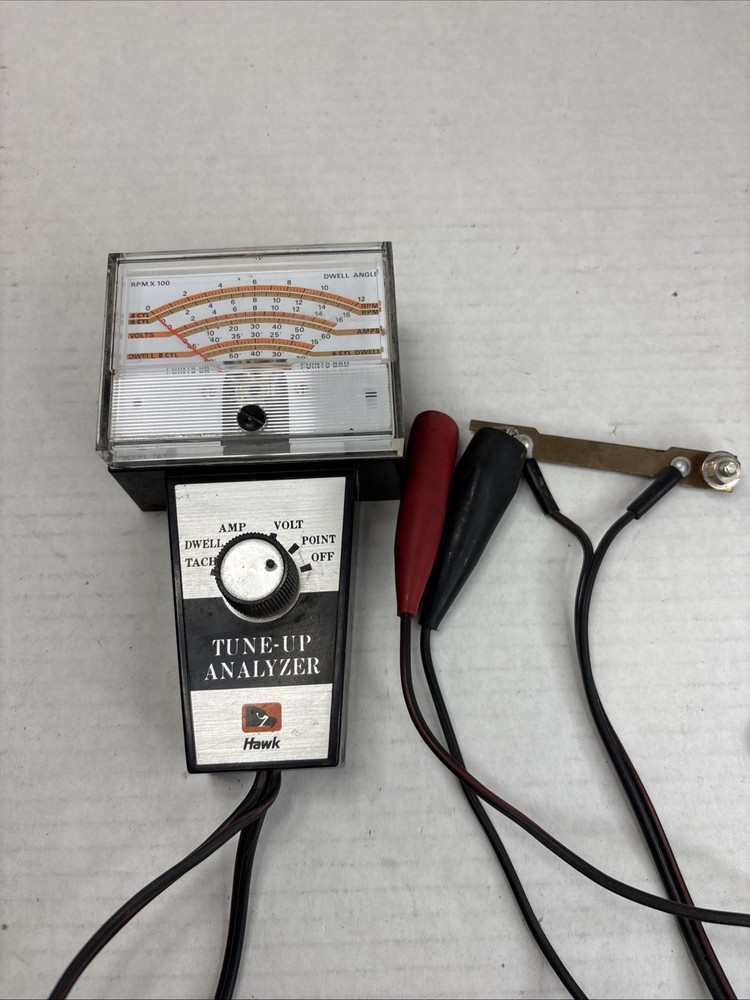 Vintage Hawk Tune-up Analyzer Hand Held Engine Diagnostic Tool. Untested.
