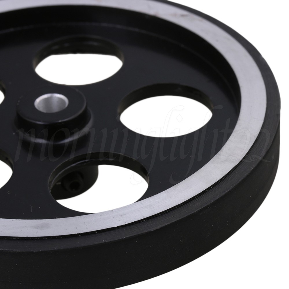 Silver+Black Encoder Wheel 300*6mm Rubber+Aluminium