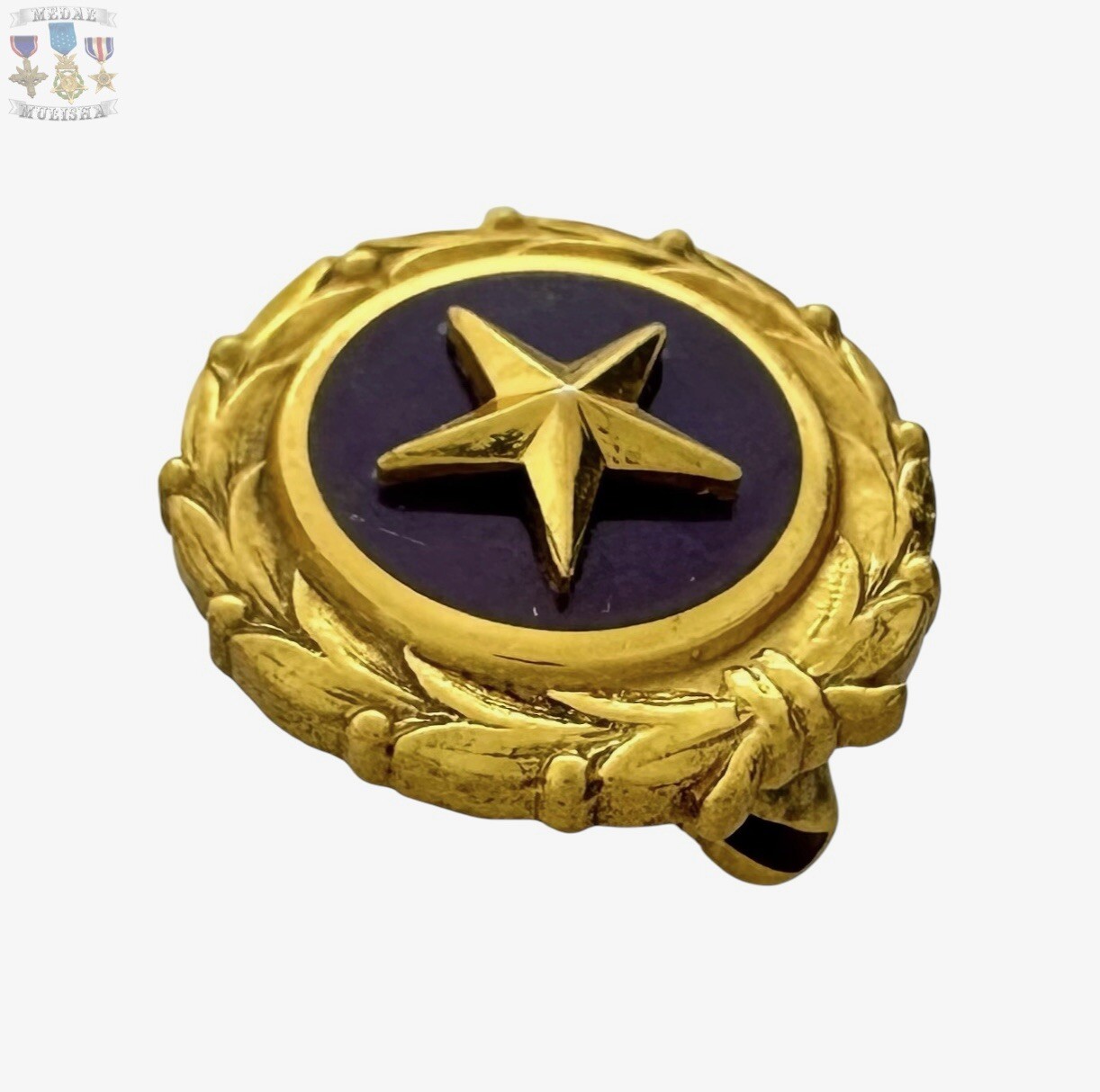 NEXT OF KIN GOLD STAR LAPEL PIN KILLED IN ACTION AUGUST 1947 BOX PURPLE HEART