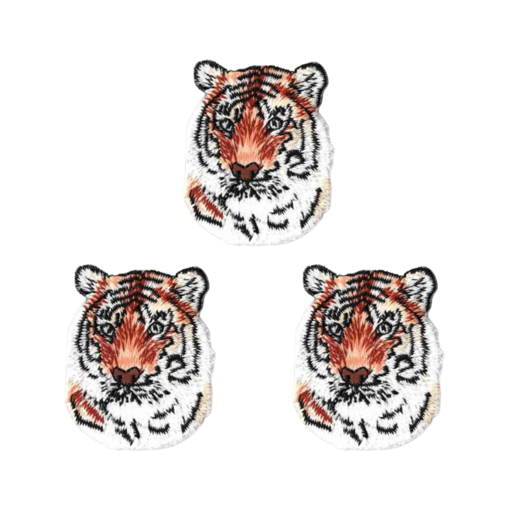 Tiger Head (3 Pack) Iron On Patch