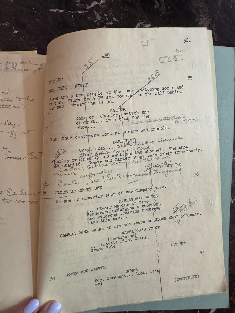 Gomer Pyle USMC - HEAVILY ANNOTATED Original Script - A STAR IS BORN #52