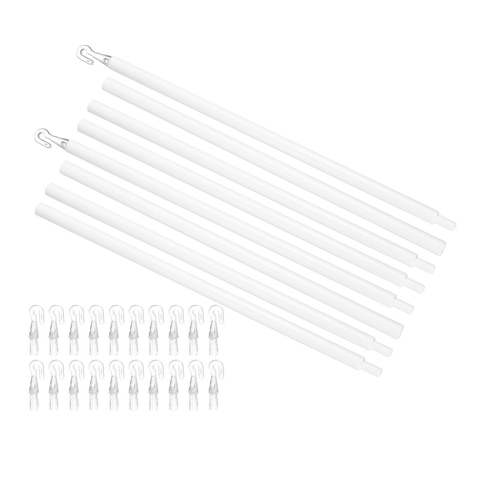 2Pcs 46" Blinds Wand Replacement Combinable Blinds Tilt Wand with Hook White