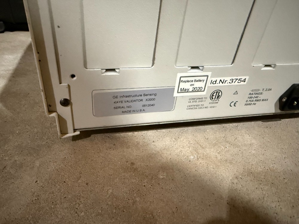 Kaye GE Sensing Model 2000 X2000 Validator