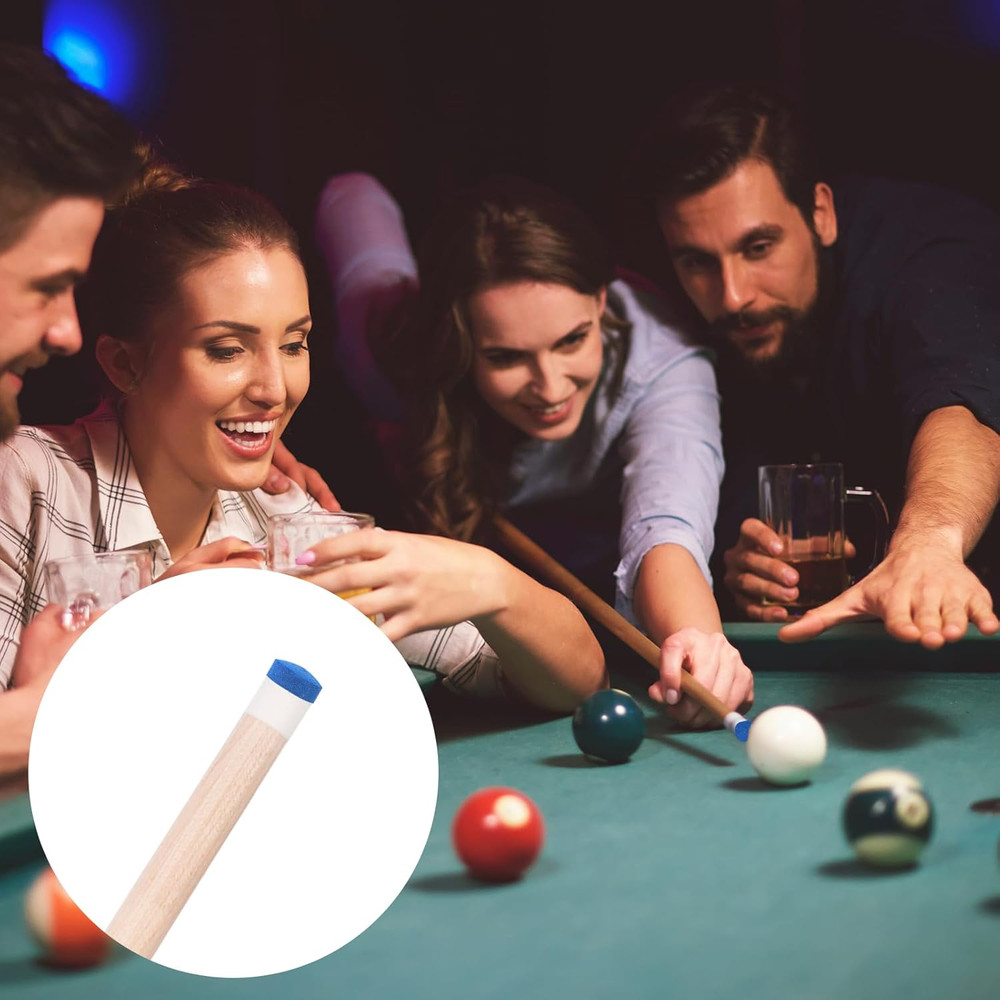 Billiard Pool Cue Tips Pool Stick Replacement Tips with Storage Box for Pool Cue