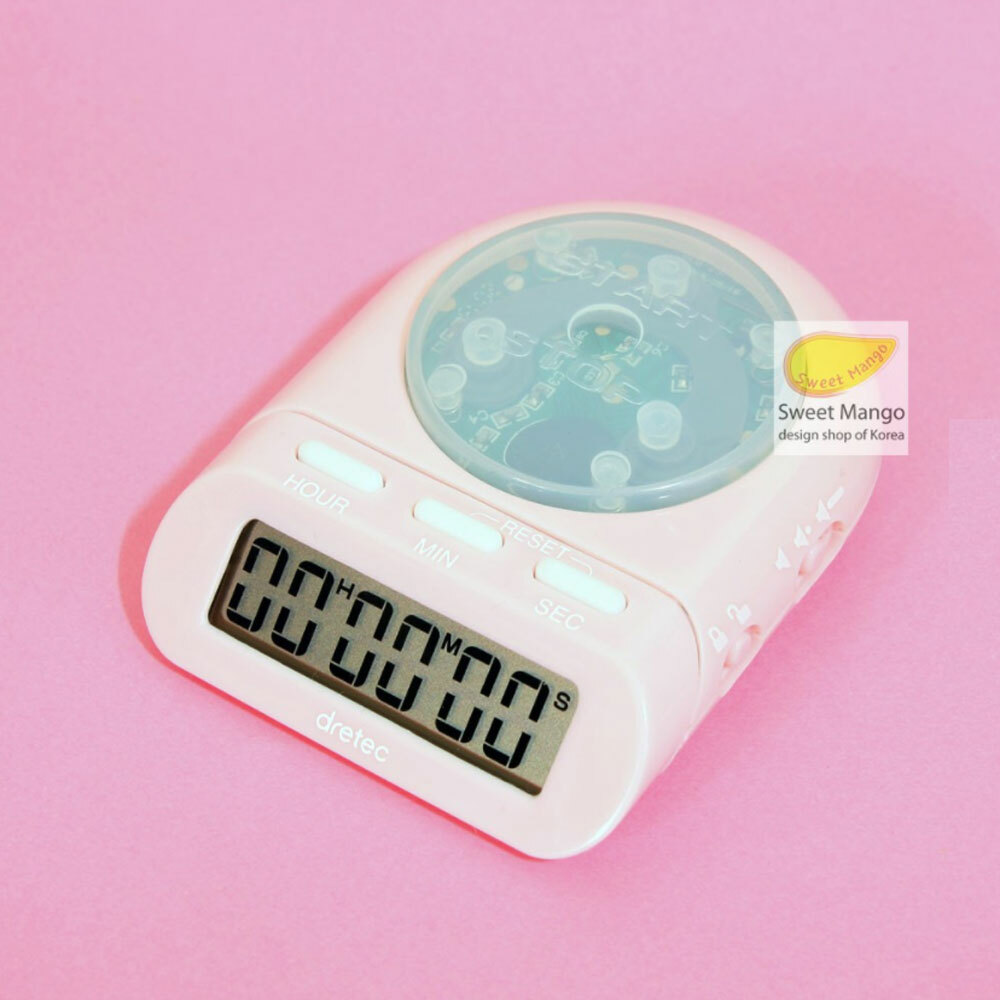 DRETEC Study Timer Watch Stopwatch LED Alarm Sound Mini Time Portable Clock