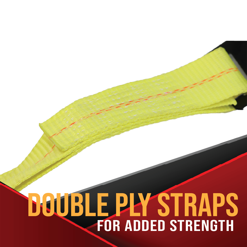 Boxer 2" x 1 FT Flat Hook Ratchet Replacement End 2 Pack - Wide Handle