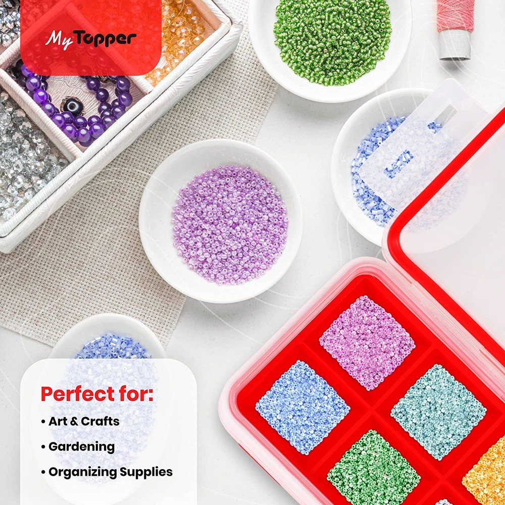 IceTopper Ice Cube Tray with 2 Attached Lids - Easy Release Ice Cube Molds, 1...