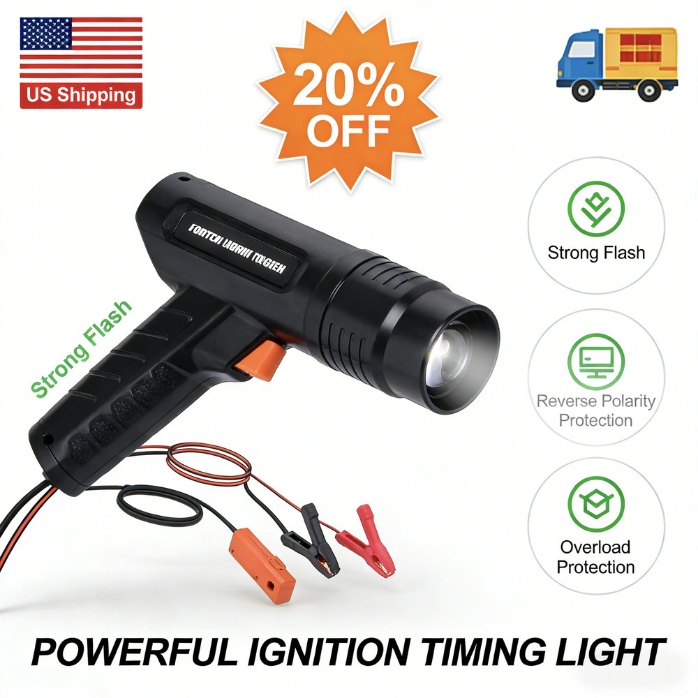 Timing Light Gun Inductive Ignition Adjust Engine Timing 12V 4.5FT Lead Length