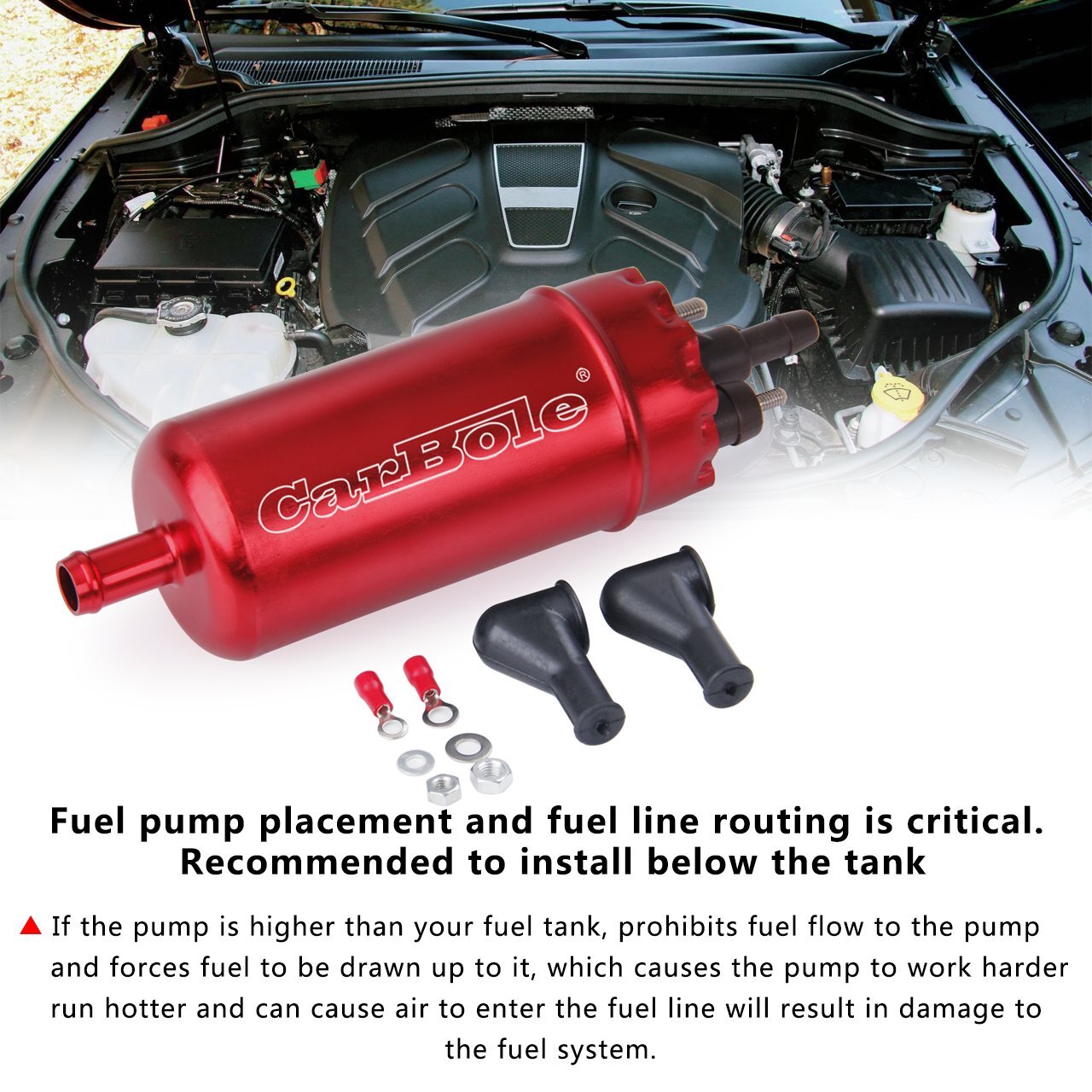 External Inline High Pressure EFI Fuel Pump Replaces for Walbro Kits 45-125 psi