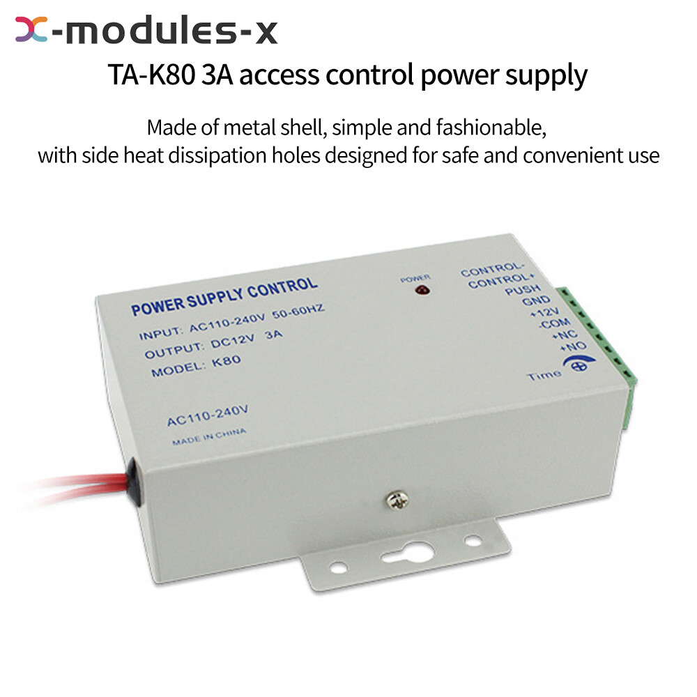 12V 3A Door Access Control Power Supply Controller Power Box For Intercom System