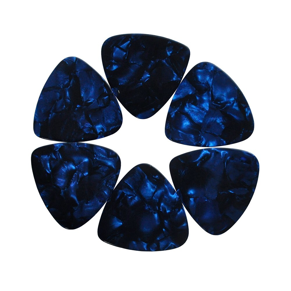 100Pcs Thin 0.46mm Celluloid 346 Rounded Triangle Guitar Picks Assorted Colors