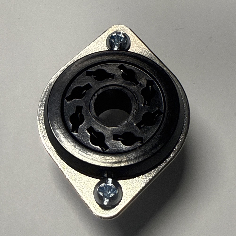 OCTAL socket 8 PINS with bolts and nuts for 6V6GT 6X5GT 6SK7- top mounted